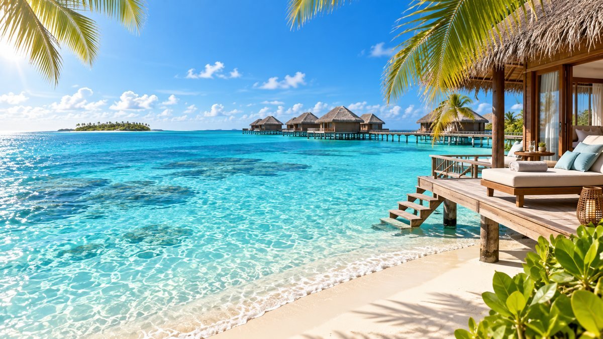 Travel photography of the Maldives.